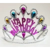 Gümüş Renk Happy Birthday Yazılı Doğum Günü Tacı 60 cm (5263)