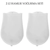 Hamur Torbası 2 li Set Orta ve Büyük Hamur Silikon Şeffaf Yoğurma Torbası Ekmek Makarna Mantı Yoğur (5263)