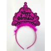 Happy Birthday Yazılı Neon Renk Taç 12 Adet (5263)