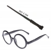 Harry Potter Asası 30 cm ve Siyah Çerçeveli Harry Potter Gözlüğü Seti (5263)