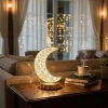 Hilal AY Model Kristal LED Masa Lambası – Dokunmatik, 3 Renk Işık Modlu, Şarjlı Mini Dekoratif Gece Lambası (5263)
