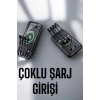 Hızlı Şarj Dijital Göstergeli Powerbankli Çoklu Şarj Özelliği