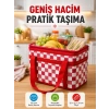 Isı Yalıtımlı Termos Piknik Çantası Geniş Hacimli Soğuk Ve Sıcak Taşıma Çantası