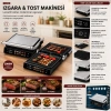 IZGARA VE TOST MAKİNES İ 4 DİLİM YAPIŞMAZ YÜZEY DOKUNMATİK DİJİTAL EKRAN - 2000W SSM-2597 (5263)