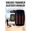 Kablosuz Bluetooth Hoparlör Taşınabilir 6.5 İnç Led Işık Kareoke