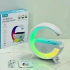 Kablosuz Telefon Şarj Bluetooth Hoparlör Istasyonu Ses Rgb Atmosfer Gece Işık Bt-2301 (5263)