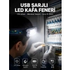 Kafa Lambası Led Fener Pratik Taşınabilir Ayarlanabilir Usb Şarjlı