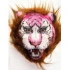Kahverengi Saçlı Pembe Yüz Kurt Maske Kaplan Maske Mega Peluş 26 No (5263)