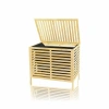KALIN AHŞAP BAMBU KİRLİ ÇAMAŞIR SEPETİ SİYAH KUMAŞ ÇANTALI SEPET=50X38X55CM (5263)