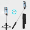 Kendiliğinden LED Işıklı Kumandalı Uzayabilen Selfie Çubuğu,Masa Üstü Tripod (5263)
