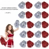 Kırmızı Gümüş Metalik Dolgun Gösteri Ponponu 20 Adet (10 Çift) (5263)
