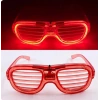 Kırmızı Led Işıklı Parti Gözlüğü - Neon Glow Şerit Gözlük 3 Modlu (5263)