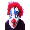 Kırmızı Renk Afro Bonus Peruklu Palyaço Lateks Et Maske (5263)