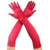 Kırmızı Renk Dirseğe Kadar Uzun Kumaş Eldiven 40 cm (5263)