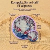 Koi Balığı ve Kiraz Çiçeği Desenli Katlanabilir Cep Yelpazesi - Japon Stili Kılıflı El Yelpazesi (5263)