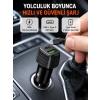 Kompakt Tasarımlı Type-c + Usb Girişli Araç Şarj Başlığı