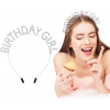 Kristal Taşlı Gümüş Birthday Girl Yazılı Doğum Günü Parti Tacı 19x11 cm (5263)