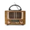 Küçük Mini Boy Retro Ahşap Tasarım Bluetooth Hoparlörlü Radyo – FM/AM Destekli, Şarjlı ve Taşınabilir Radyo NS-8108 (5263)