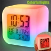 Led Dijital Renkli Masa Saati Alarm Termometre Tarih Masaüstü Saat (5263)
