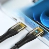 Led Işık Uçlu Sağlam İp Kablolu USB to Lightning Hızlı Şarj Kablosu (5263)