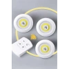 Led Lamba 3lü Uzaktan Kumandalı Yapışkanlı Beyaz Işık