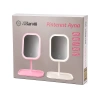 LEDLİ USB ŞARJLI MAKYAJ AYNASI 18.5X14.7CM 360 DERECE RENKLİ PLSATİK TAKILIK SEPETLİ=13.5X18CM AYAK=17.5CM (5263)