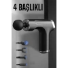 Masaj Tabancası 4 Başlıklı Kas Ve Vücut Ağrıları İçin Şarjlı Darbeli