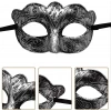 Maskeli Balo Antik Gri Gümüş Eskitilmiş Maske Balo Venedik (5263)