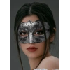 Maskeli Balo Antik Gri Gümüş Eskitilmiş Maske Balo Venedik (5263)