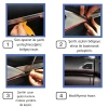 Mavi Araba Oto Trim Dekorasyon Şeridi Kauçuk Elastik Kolay Kurulum 5 metre Şerit Bant (5263)