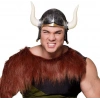 Mega Boynuzlu Viking Ivar Kaskı Eskitilmiş Desen Gümüş Renk (5263)