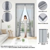 Mıknatıslı Kapı Sinekliği Gri 100x210 cm Otomatik Kapanan Manyetik Tül Sineklik (5263)