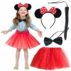 Minnie Mouse Kostüm Seti Etek Taç Kuyruk Papyon Gösteri Seti (5263)