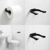Modern Siyah Tuvalet Kağıtlığı Duvar Tipi Minimal Tasarım Peçetelik