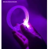 Mor Led Işıklı Baskı Yapılabilen Pilli Bileklik Bilezik 1,5 cm Genişlik (5263)