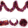 Mor Turuncu Renk 4 cm Genişlik Garland Çift Renk Sim Süs 180 cm (5263)