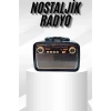 Müzik Kutusu Bluetooth Bağlantılı El Fenerli Nostaljik Tasarım Radyo