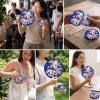 Origami Turna Kuşu Desenli Katlanabilir Cep Yelpazesi - Japon Stili Kılıflı El Yelpazesi (5263)
