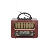 Orta Boy Retro Ahşap Tasarım Bluetooth Hoparlörlü Radyo – FM/AM Destekli, Şarjlı ve Taşınabiliri Radyo NS-6636 (5263)