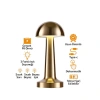 OVAL - METAL MANTAR MASA LAMBASI DOKUNMATİK - RENKLİ TYPE-C ŞARJLI 3 FONKSİYONLU YL86-1231 (5263)