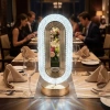 Oval Şeklinde Kristal LED Masa Lambası – Dokunmatik, 3 Renk Işık Modlu, Şarjlı Dekoratif Gece Lambası (5263)