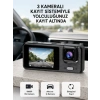 Park Modlu 3 Kameralı Araç Kayıt Cihazı 1080p Ön Kamera 2’’ Ekran