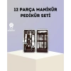 Paslanmaz Çelik Çok Fonksiyonlu 12 Manikür Seti