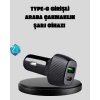 Pd Destekli 38w Araç Şarj Başlığı Type-c + Usb Çift Çıkış Hızlı Şarj