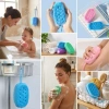Peeling Etkili Süngerli Silikon Banyo Lifi – Asma Kancalı Duş Kesesi (5263)