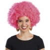 Pembe Renk Kıvırcık Afro Bonus Peruk (5263)