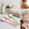 Plastik Saplı Vücut Temizleme Fırçası - Çok Amaçlı Sırt ve Vücut İçin Banyo ve Duş Kese Aparatı (5263)