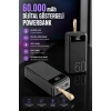 Powerbank 60.000 Mah Hızlı Şarj 4 Çıkışlı Uzun Şarj Süreli Dijital Göstergeli