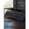 Profesyonel  Klavye Mouse Seti – Rgb Işıklı, Türkçe Q, Dpı Ayarlı, Dayanıklı Gövde
