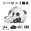 Q58 Motorsikletler İçin Fener Özellikli SD Kart Bölümlü LCD Ekranlı Kablosuz Bluetooth Kulaklıklı – Suya Dayanıklı Kask Kulaklığı (5263)